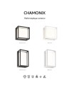 CHAMONIX * APLIQUE EXTERIOR GRIS OSCURO  LED IP65   - 9W - CCT 2700K-3200K-4000K